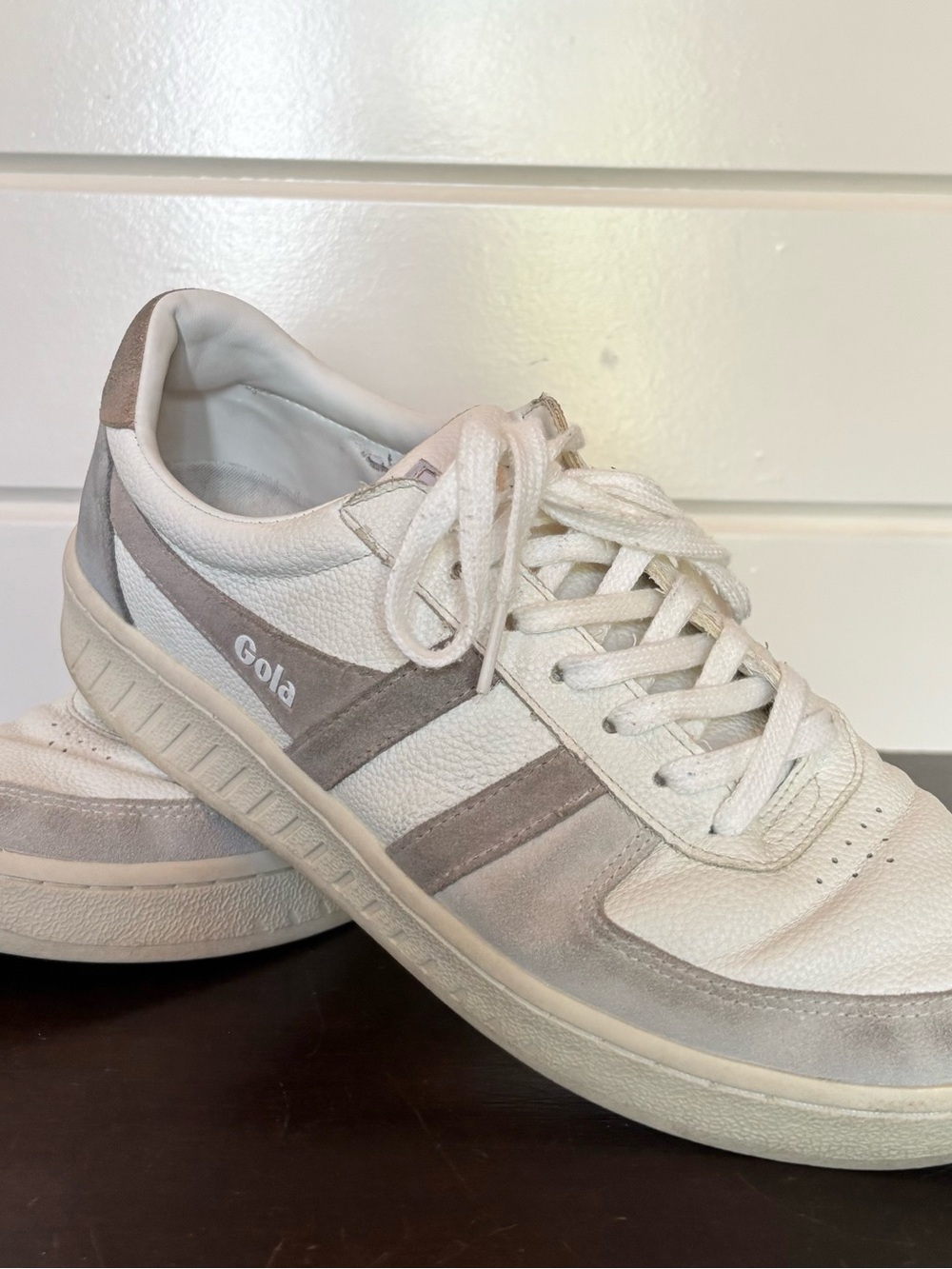 Gola Womens White and Light Gray Low-Top Sneakers
